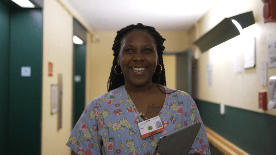 Bernardine nurse smiling #4
