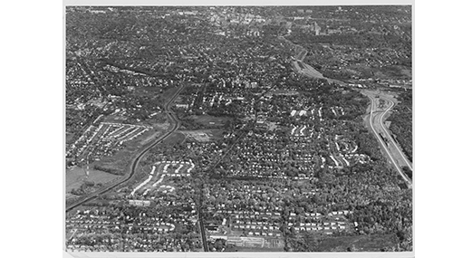 Arial view of 33 acre loretto campus